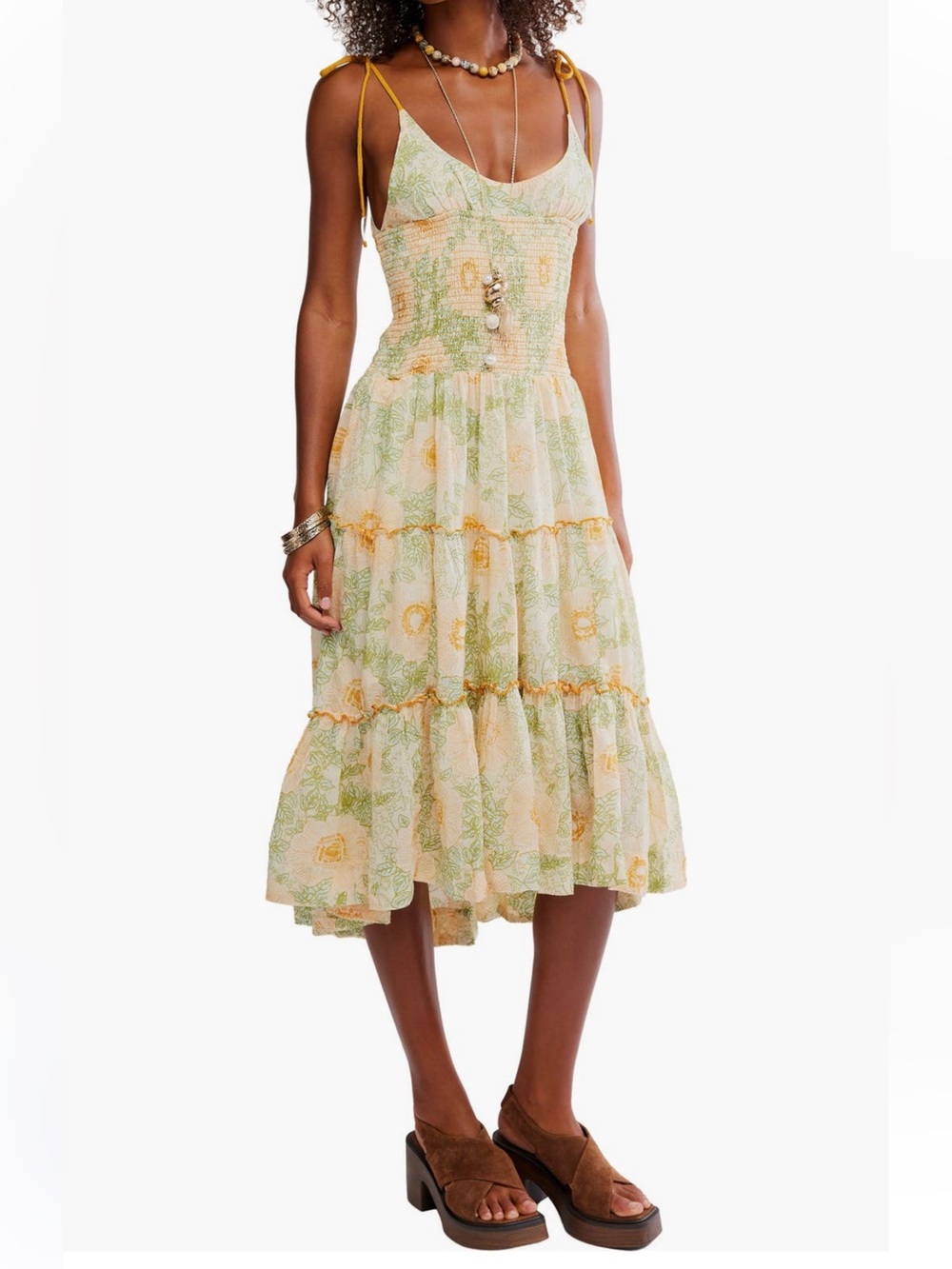 Free people Adirel tired midi dress size XL